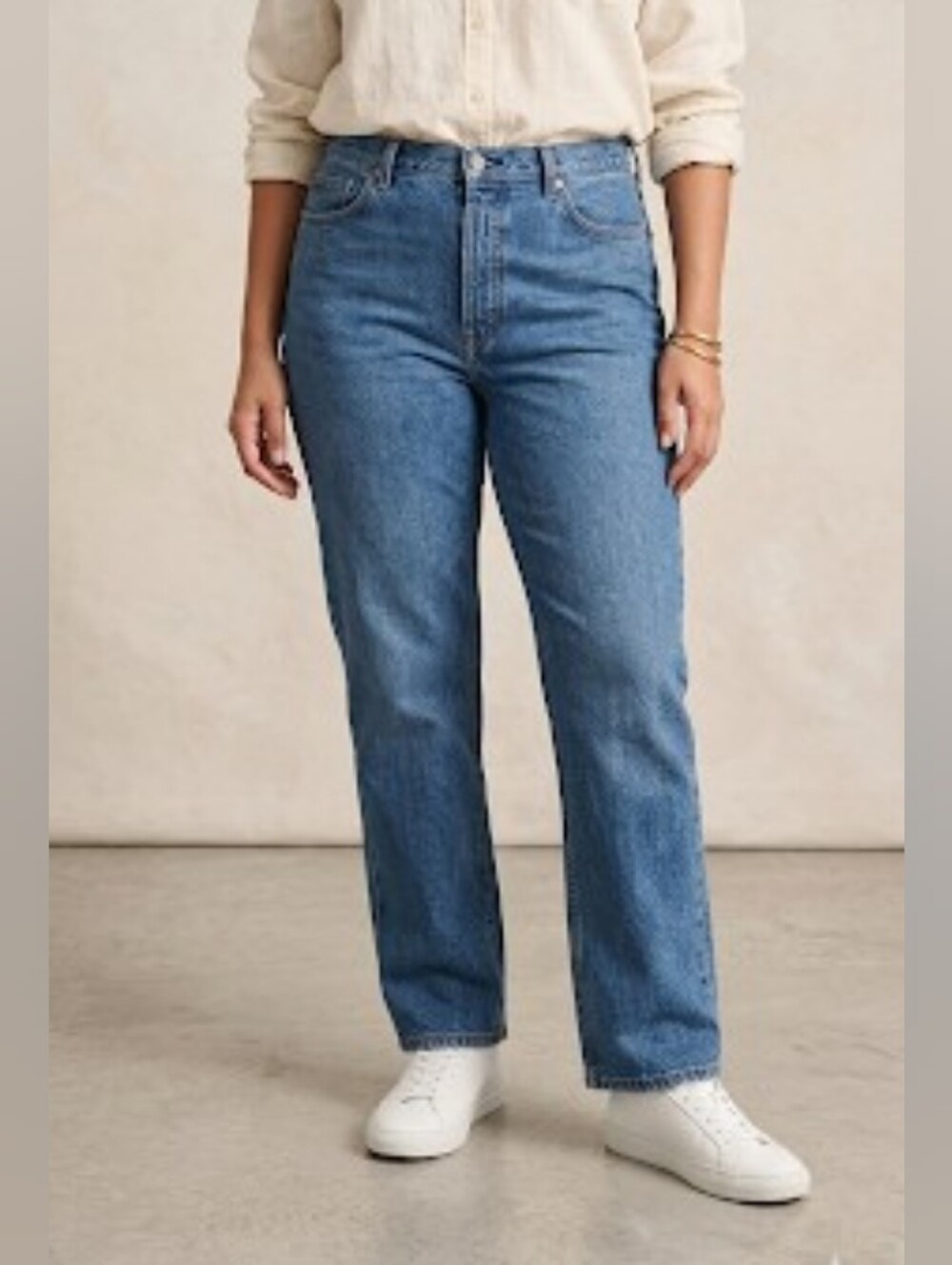 Lee Classic Mom Jeans Medium Wash High Rise Straight Leg Jeans Size 16 T